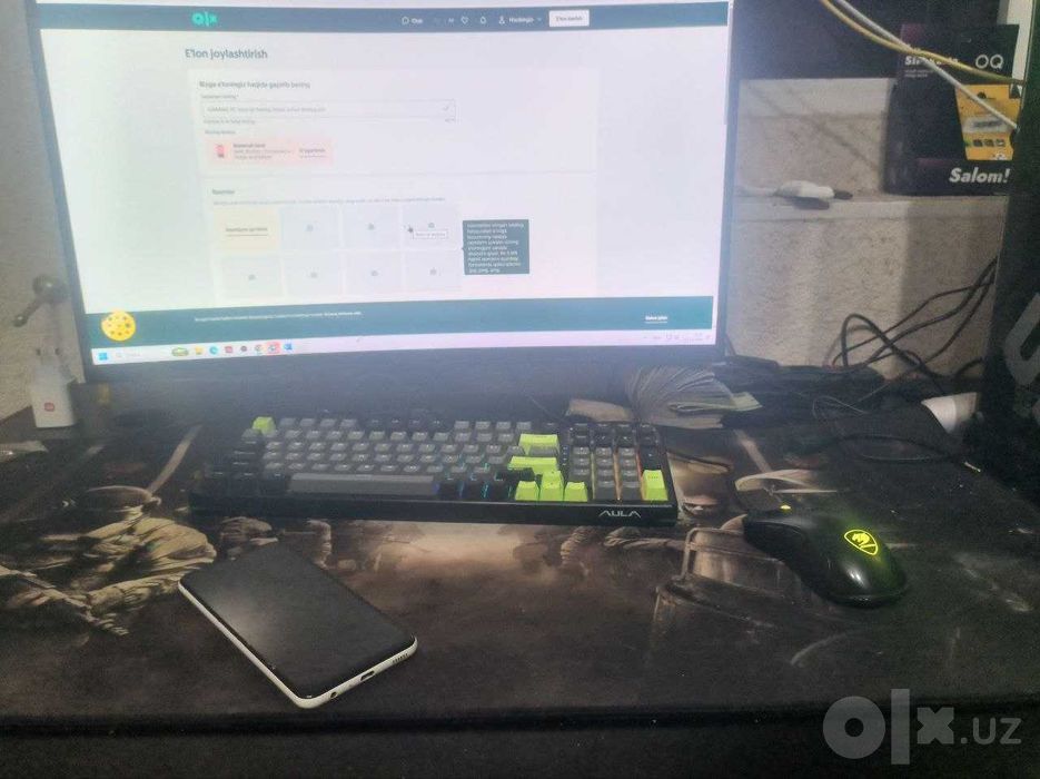 GAMING PC oyin va montaj ishlari uchun kompyuter
