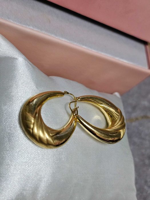 Позлатени обеци 7 грама с печат