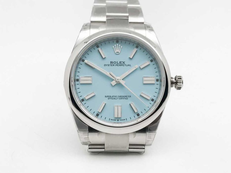 Rolex Oyster Perpetual 124300 41mm Tiffany Blue – мъжки часовник – реални снимки
