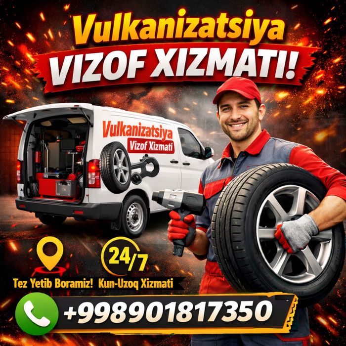 Vulkanizatsiya vizof/vizif xizmati! Shuningdek razval!