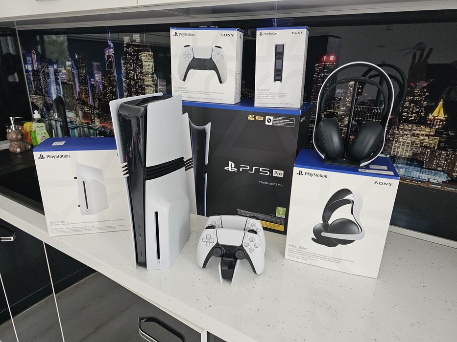 Playstation 5 pro  2TB + disk drive+ charger + headphones + Dual sense + 1 игра + гаранция