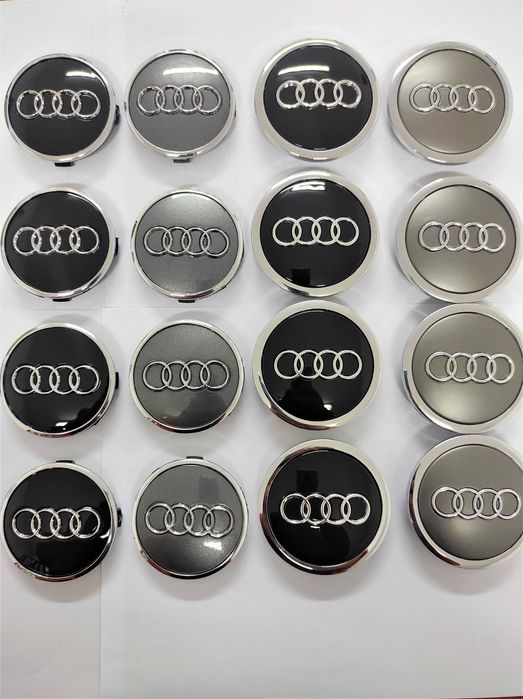 Капачки за Джанти АУДИ/AUDI 60, 61, 68, 69 мм. Цвят: Сребро и черно.