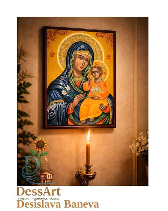 Ръчно рисувана икона от Майстор