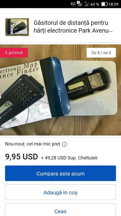 Calculator electronic distante harti