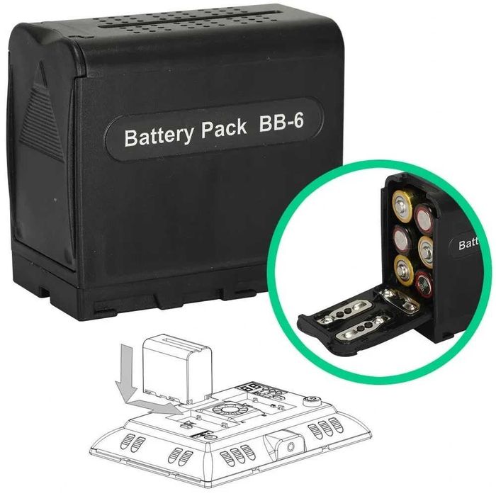 Adaptor baterii AA R6 la acumulator NP-F960 NP-F970 lampa monitor foto