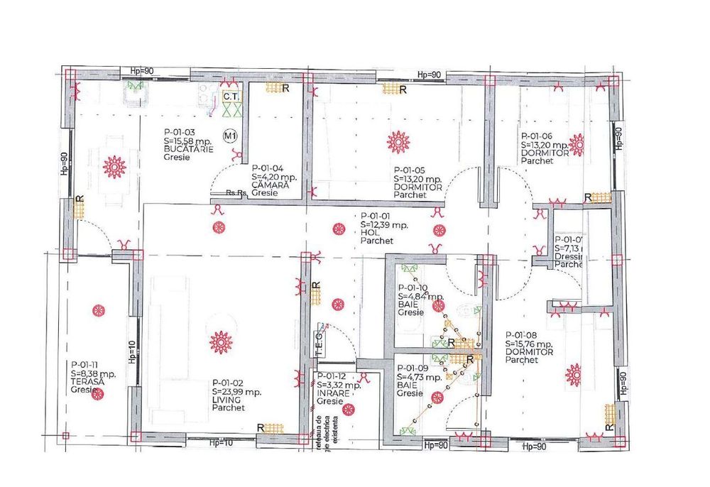 Casa individuala, pe un nivel,4 camere, 114mp utili, 750mp teren, Jucu