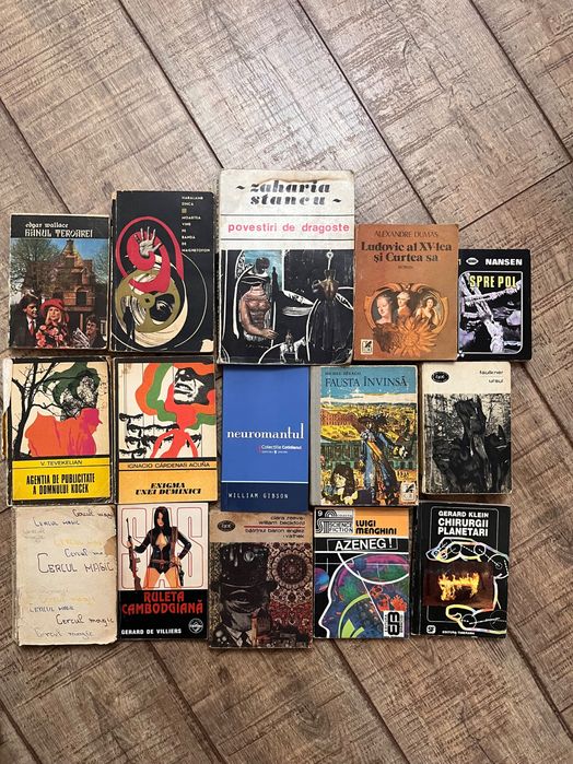 Lot 73 Cărți Diverse  SF, Polițiste Clasice, Eliade, Vonnegut, Gibson, Dumas