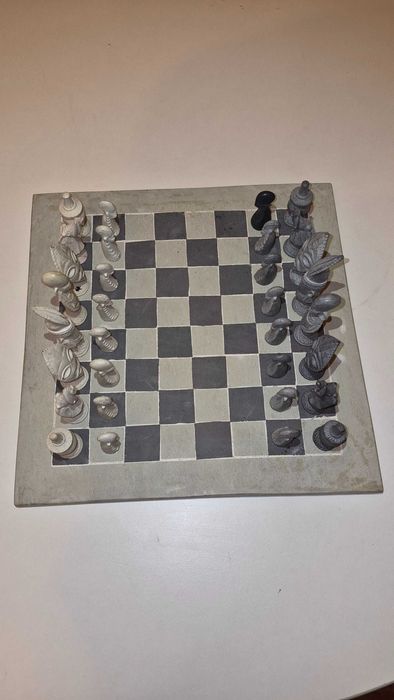 Sah tabla joc strategie lucrat manual hand made in Africa chess placa