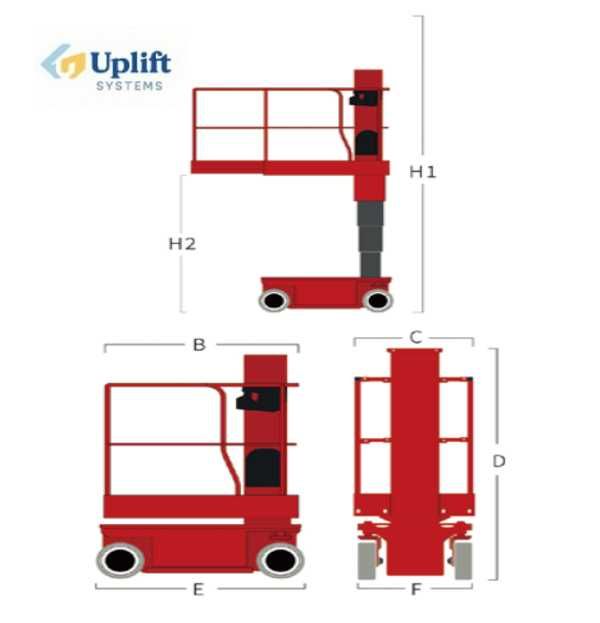 Подъёмник, лифт. Безмасляная самоходная мачтовая платформа