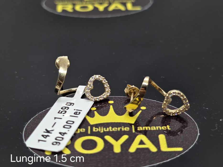 Bijuteria Royal: Cercei aur 14k/1.59 gr