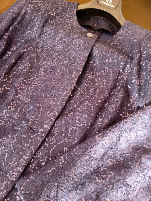 Синьо дамско сако