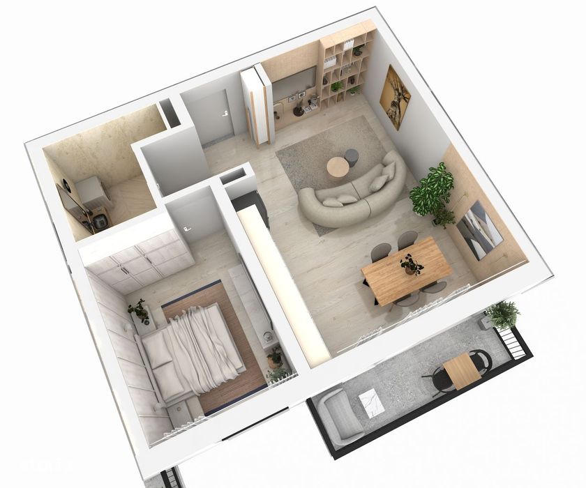 Inatbulat - Apartament 2 camere 50mp + balcon, Magnolia Sibiu