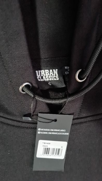 Hanorac negru Urban Classics nou fără etichetă cu fermoar