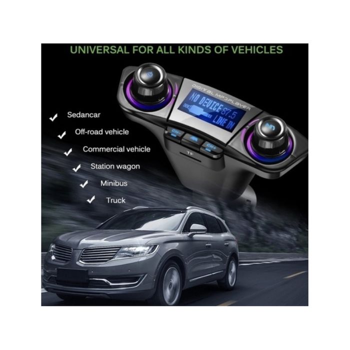 Трансмитер с дисплей, Bluetooth, USB, MP3 и FM за автомобил