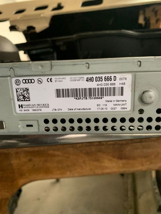 Unitate audio MMI 3g audi a8 4h 4h0035666d
