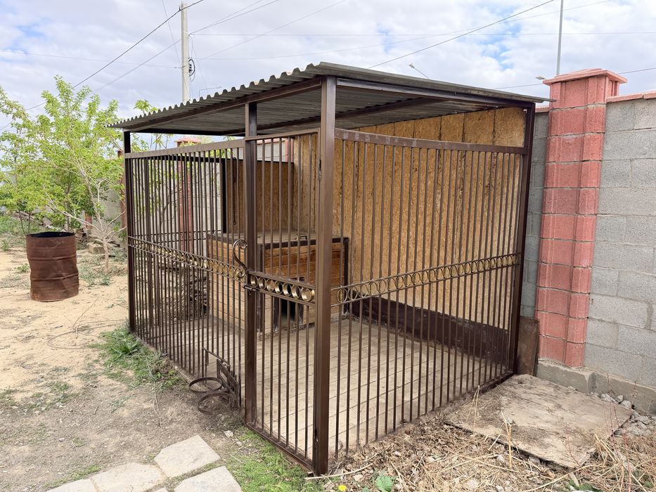 Вальер для собаки с утепленной будкой