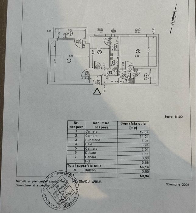 Proprietar, 2 cam, dec, Aviatiei metrou, centrala proprie, etaj 1