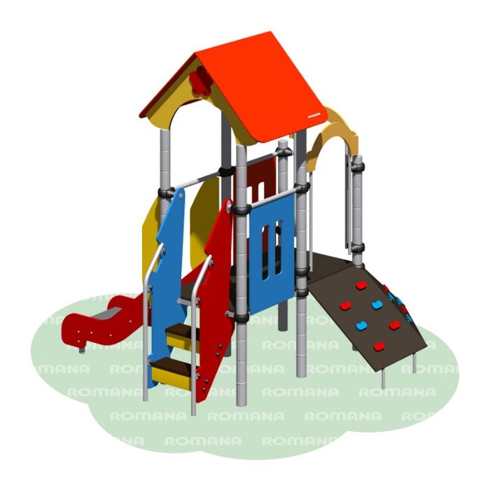 Детская площадка ROMANA 104.05. Горки Качели Карусели Лазы Качалки