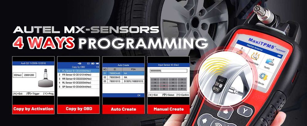 Уред за програмиране на TPMS Датчици Autel TS508WF, доживотни ъпдейти