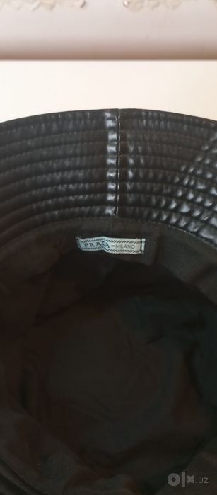 Панама кожаная Prada
