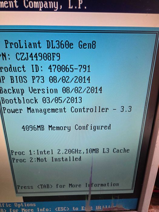 placa de baza server  HP Proliant DL 360E cu procesor Xeon si 8 gb ram