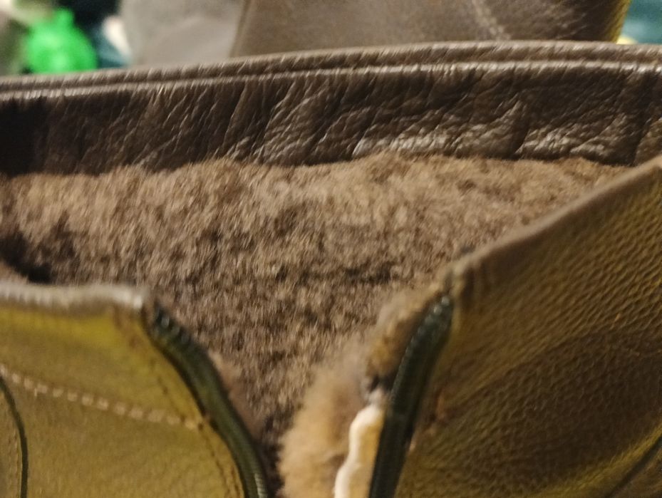 Ghete  jomos piele naturala îmblănite cu blană naturală de miel Nr 50