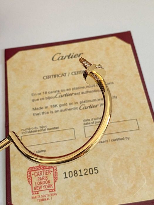 Brățară Cartier Cui 22 aur 750 cu diamante