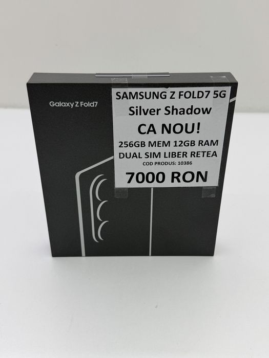 Samsung Galaxy Z Fold7, 12GB RAM, 256GB, 5G, Silver Shadow – ca nou