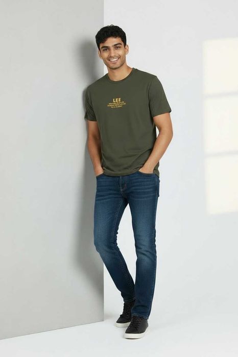 Мъжка тениска, LEE, Loose Fit, Camouflage Green