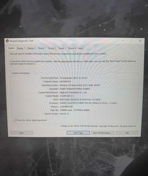 Vand unitate Gaming i5-9400f, GTX 1060