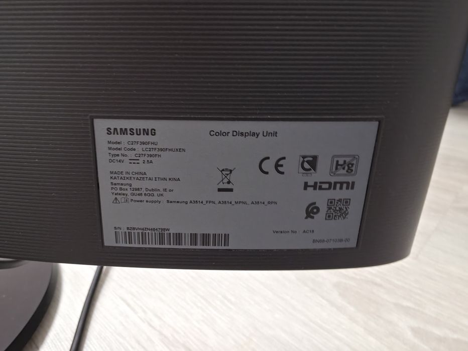 Monitor curbat Samsung 27inch gaming