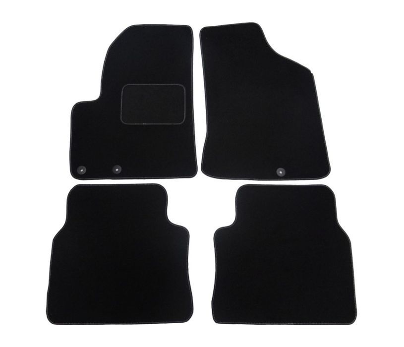 Set covorase auto mocheta velur Hyundai Santa Fe (Cm) 04.2006-06.2009, Santa Fe (Cm) 06.2009-08.2012, negru, 5 locuri