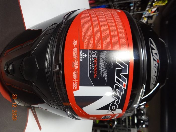 Нов Модел! 2021 Модуларна Мото Каска NITRO F 390 UNO черен гланц