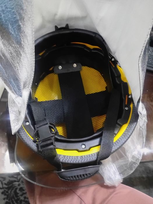 Защитная каска с термостойким визором и защитой шеи,   O't o'chiruvch