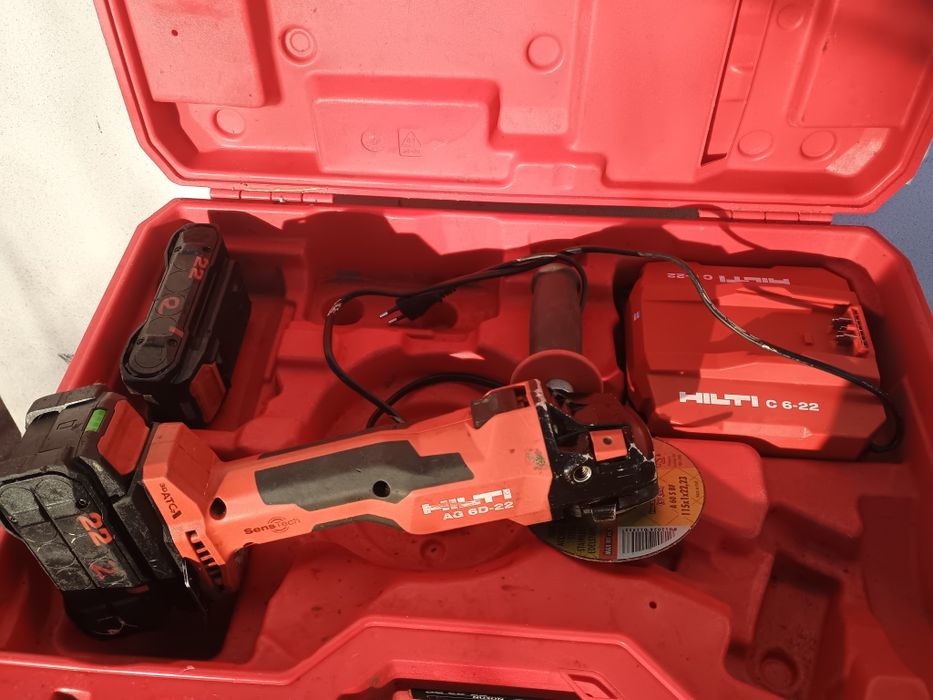 Flex hilti Ag 6d 22 nuron, la cutie cu 2 baterii și incarcator rapid
