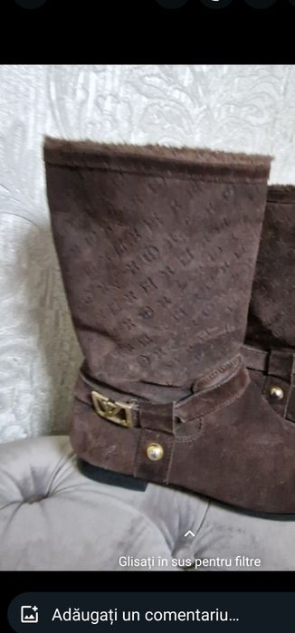Cizme superbe LV piele naturala întoarsă 40