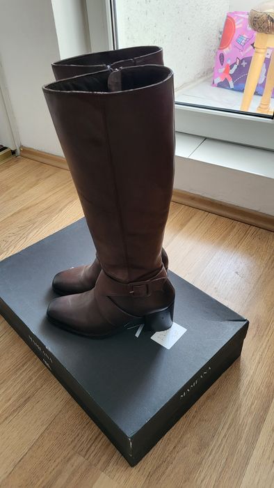 Cizme lungi din piele Maneana