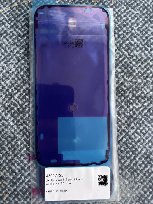 Adeziv iPhone 14, 15, 16, toată gama, original pentru  sticla spate
