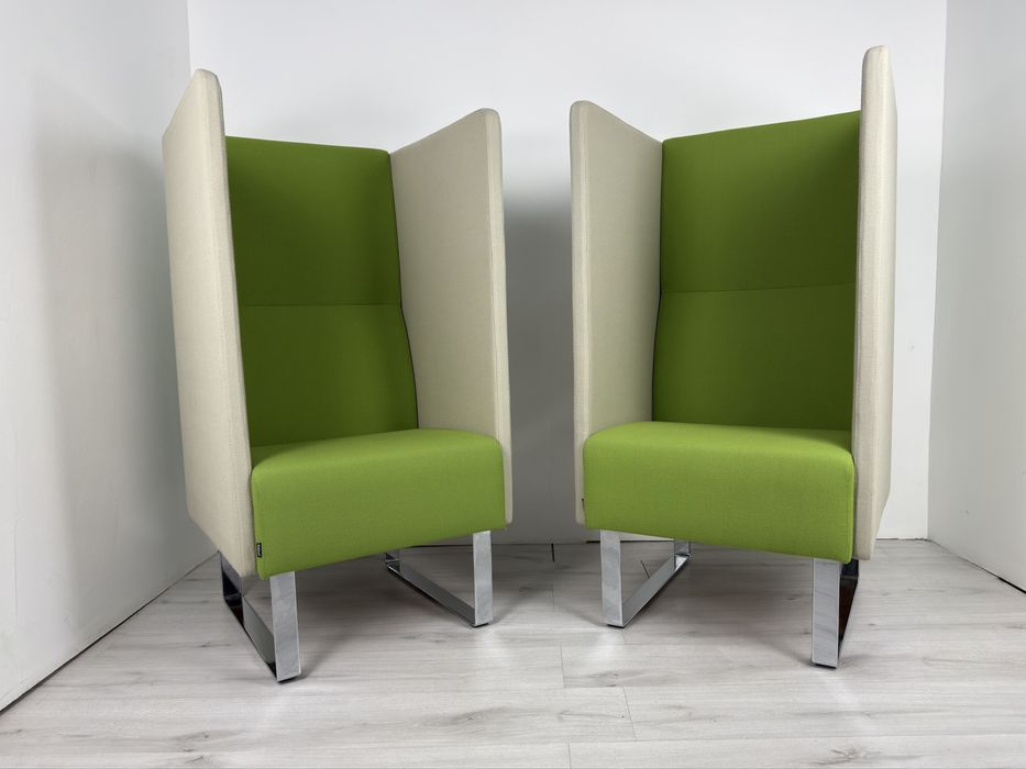 Стол Materia Cabin, платнена тапицерия, сив/зелен, обзавеждане