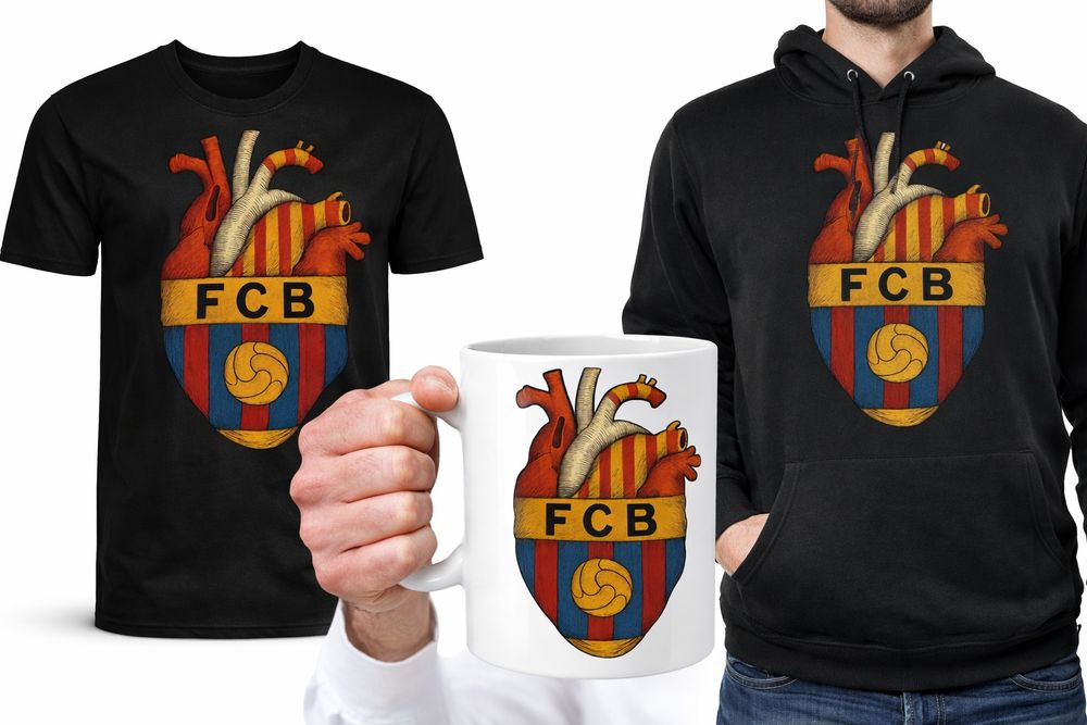 Тениски и чаши с футболен дизайн Barcelona | MONKEYSTYLE since 1991