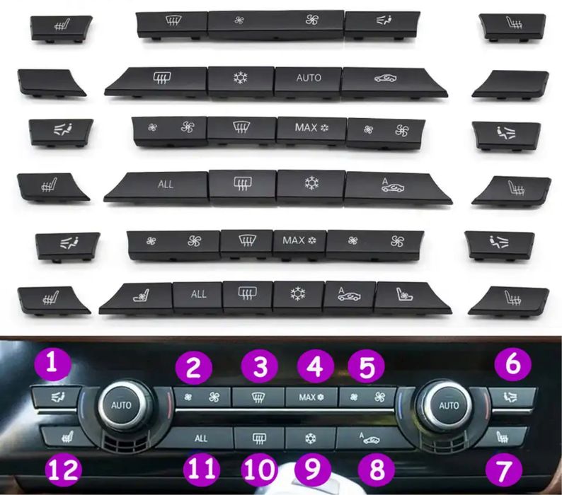 Butoane Buton Clima Climatronic Panou Bmw Seria 5 6 7 F01 F02 F10 F11