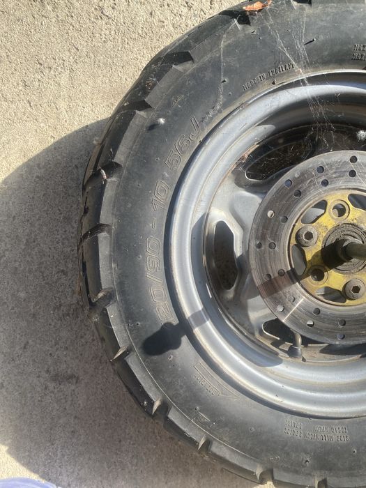 Cauciucuri+jante scuter  aproape noi 120/90-10