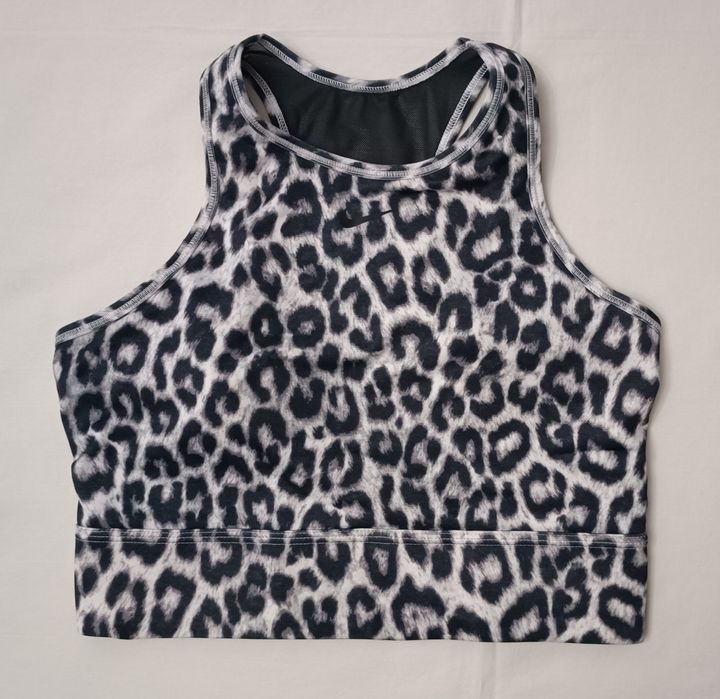 Nike DRI-FIT Everything Leopard Bra оригинално бюстие потник с подплънки L Найк спорт фитнес тренировки