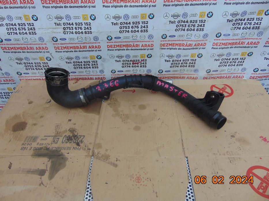 Conducta intercooler Renault Master 2.3 euro 6 opel movano nissan nv400 cod 144605995r furtun intercooler tub