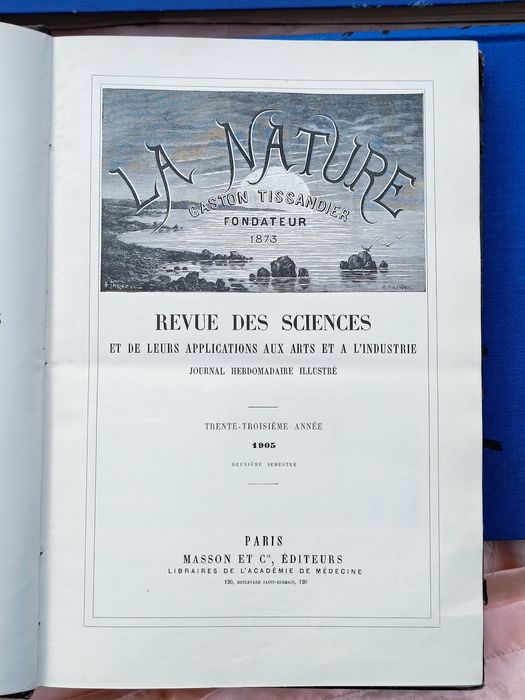 Cărți de Știință 1905 Franța Volumul 1si 2