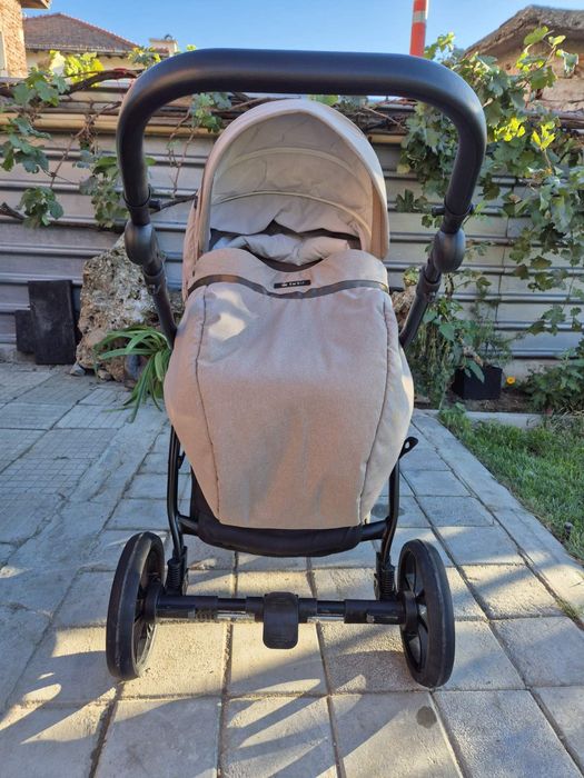 Бебешка количка Tutis Uni 3+, 2в1, цвят nougat