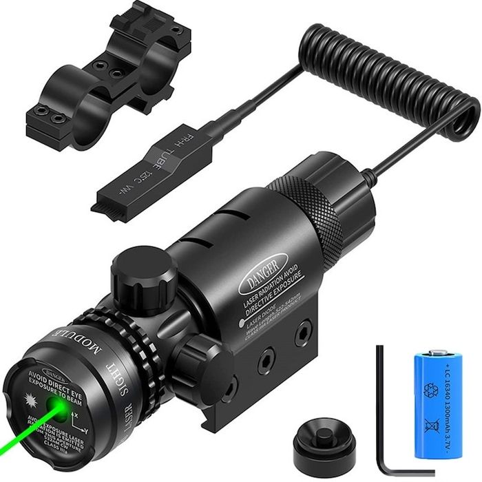 Vizor laser cu micro comutator,sina 20mm reglabila, 532 nm, nou