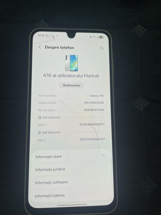 Vand samsung galaxy a16 impecabil