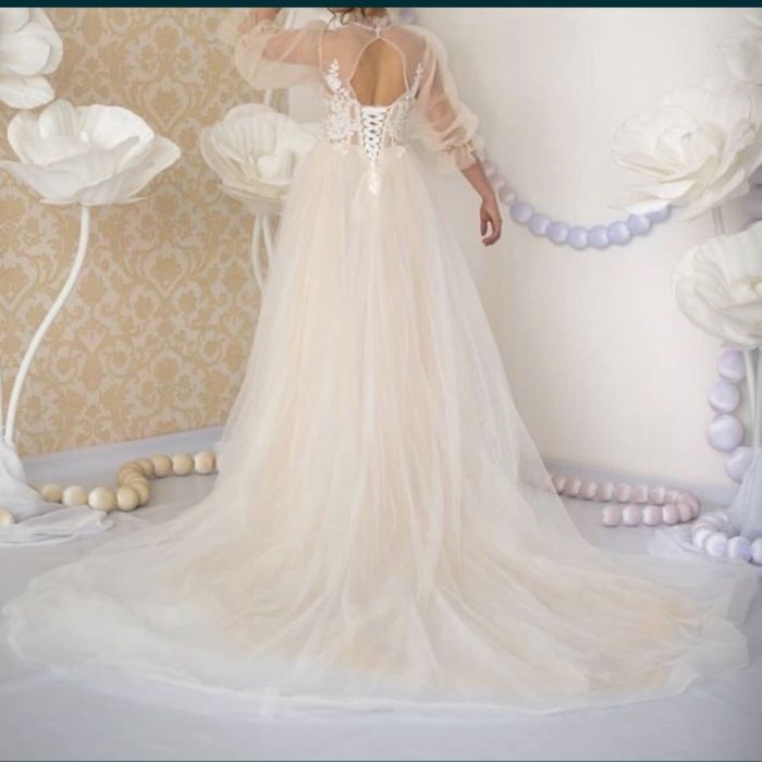 Шикарное свадебное платье 44/46р