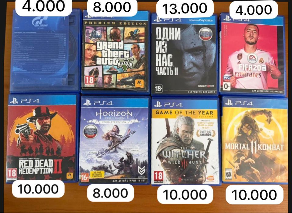 Диски для PlayStation 4 и 5.